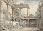 Hubert Robert - 罗马废墟，别墅Pamfili