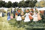 Maurice Brazil Prendergast - 环周围的玫瑰