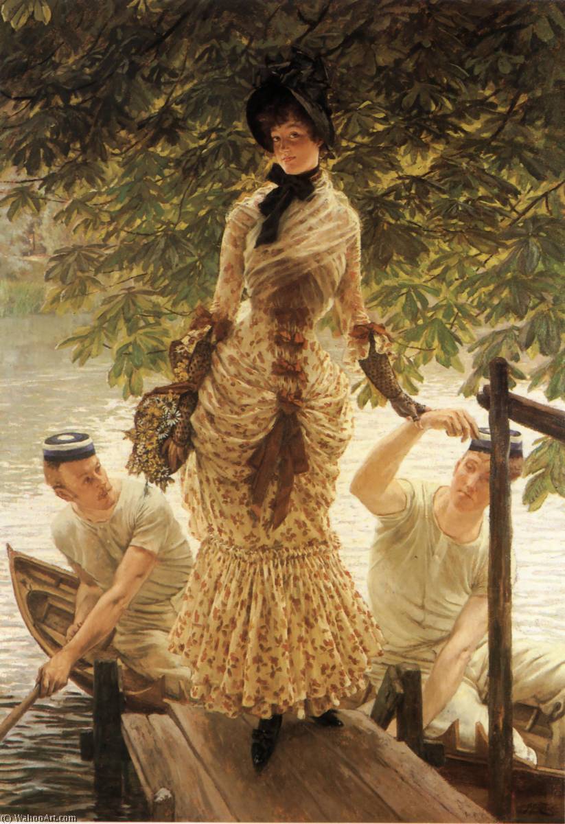 英语 对 的 泰晤士 , 油画 通过 james jacques joseph tissot (1836