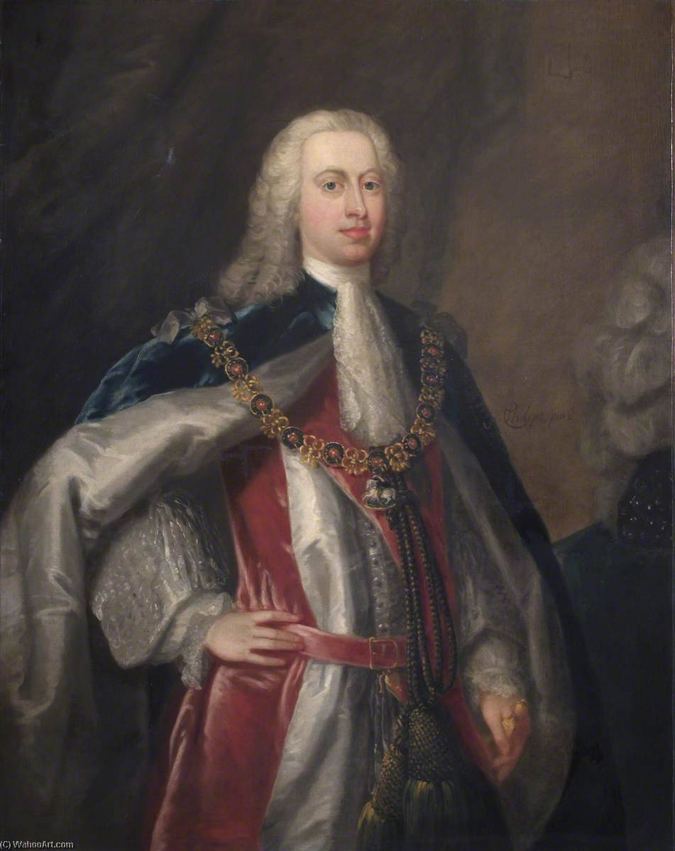 hrh 弗雷德里克 刘易斯 ( 1707–1751 ) , 王子 的 威尔士, 油画 通过