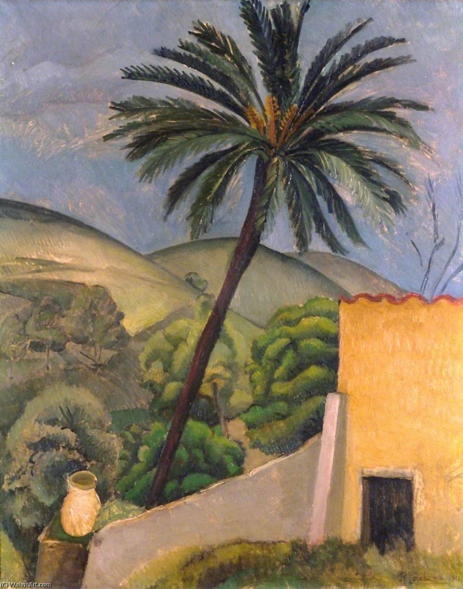 棕榈树, 油画 通过 jean hippolyte marchand (1883-1940)